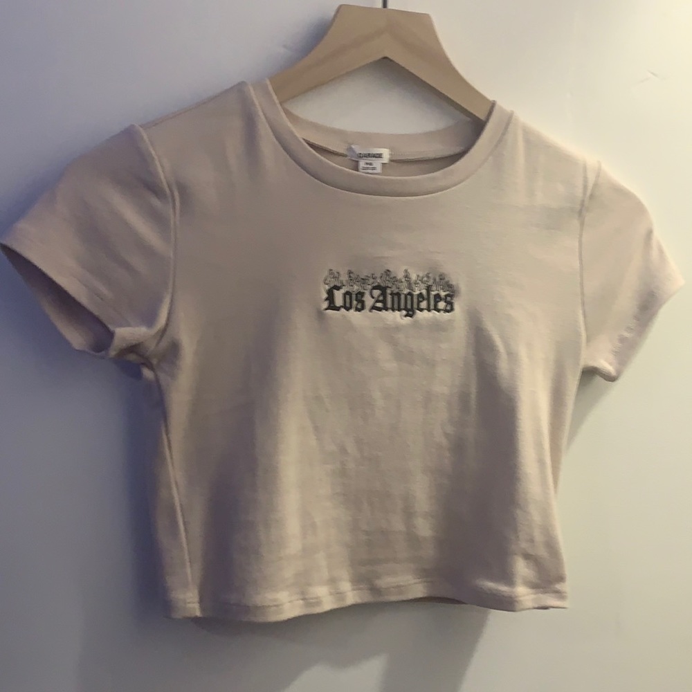 garage los angeles cropped tee